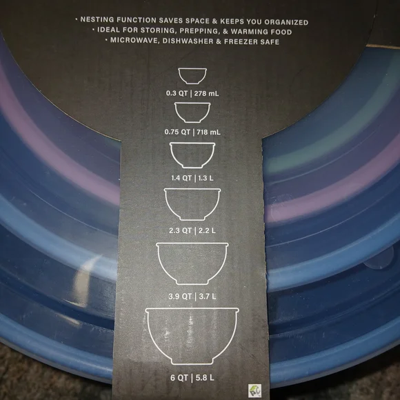 Thyme & Table Mixing Bowl Set with Easy Grip Lids - Picture 2 of 5